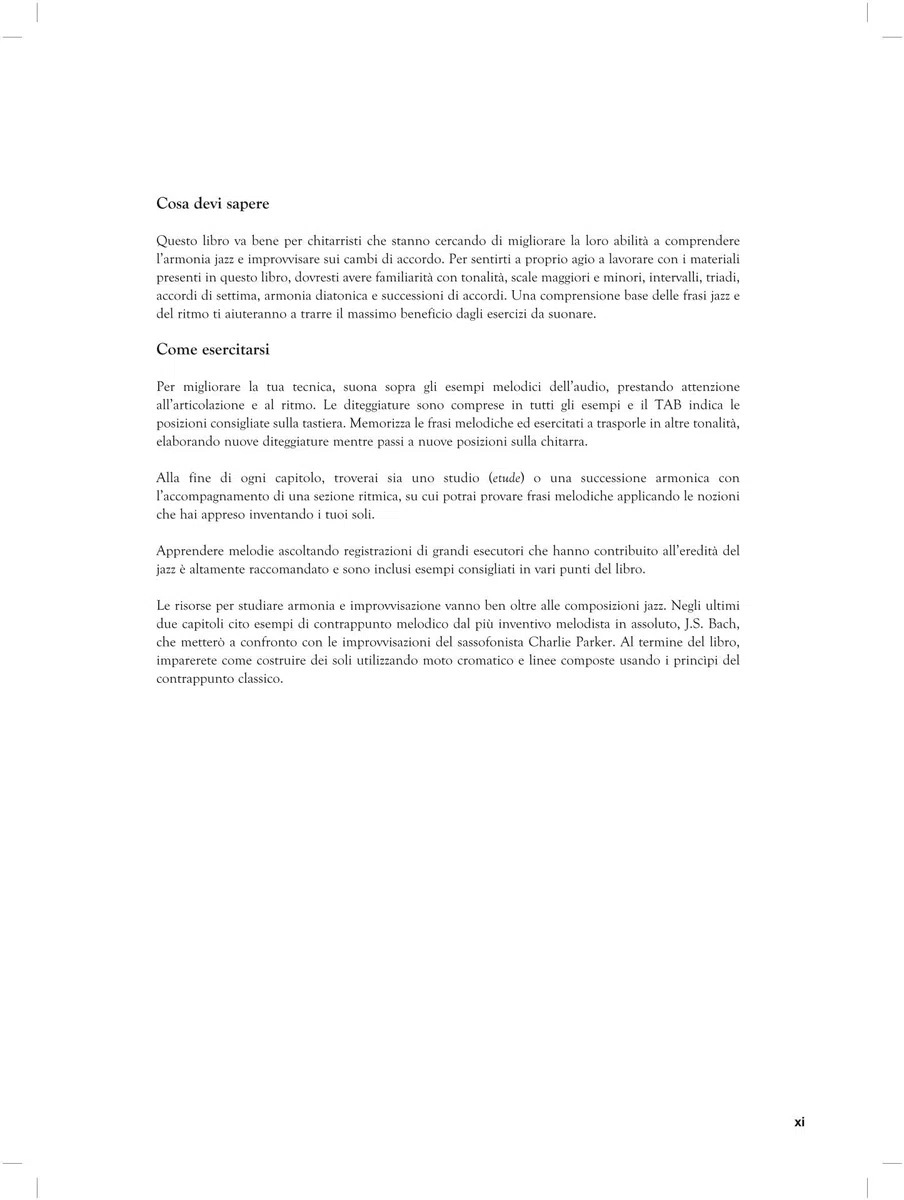 Improvvisazione jazz per chitarra. Un approccio armonico
