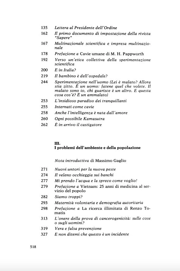Per una medicina da rinnovare. Scritti 1966-1976