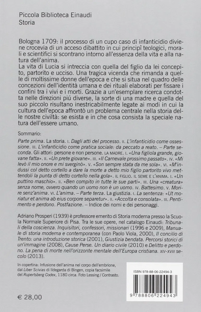 Dare l'anima. Storia di un infanticidio