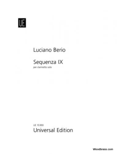 UNIVERSAL EDITION BERIO L. - SEQUENZA Xia - CLARINETTE Classical sheets Clarinet