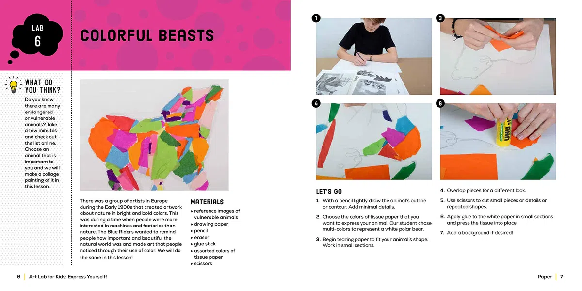 Art Lab for Kids: Express Yourself!: 52 Creative Adventures to Find Your Voice Through Drawing, Painting, Mixed Media, and Sculpture: 19 (Lab Series)