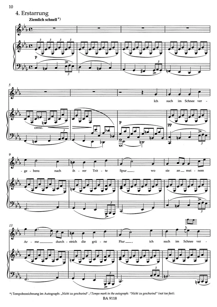 Winterreise op. 89 (Hohe Stimme). Singpartitur, Urtextausgabe