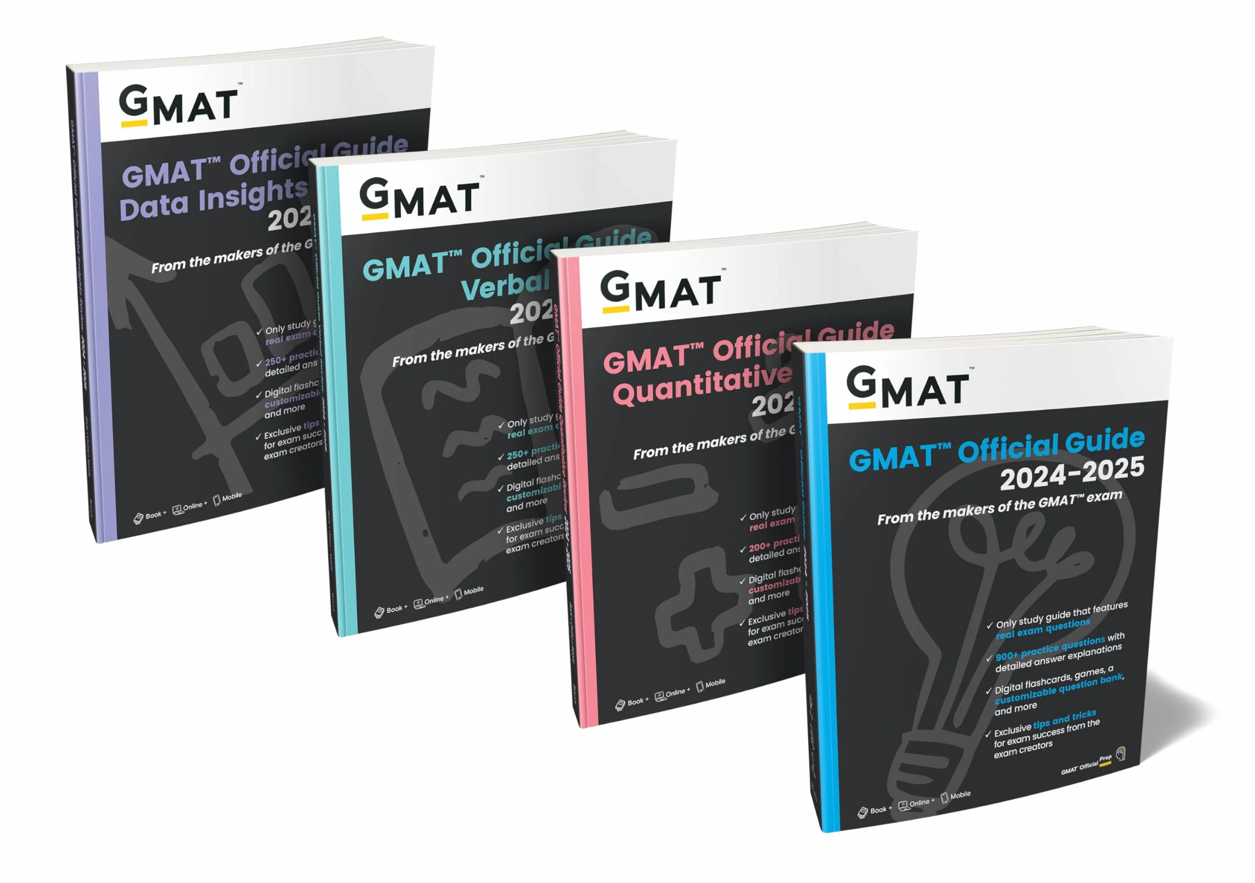 GMAT Official Guide 2024-2025: Official Guide / Quantitative Review / Data Insights Review / Verbal Review; Has 900+ Practice Questions with Detailed Answer Explanations; Digital Flashcards, Games