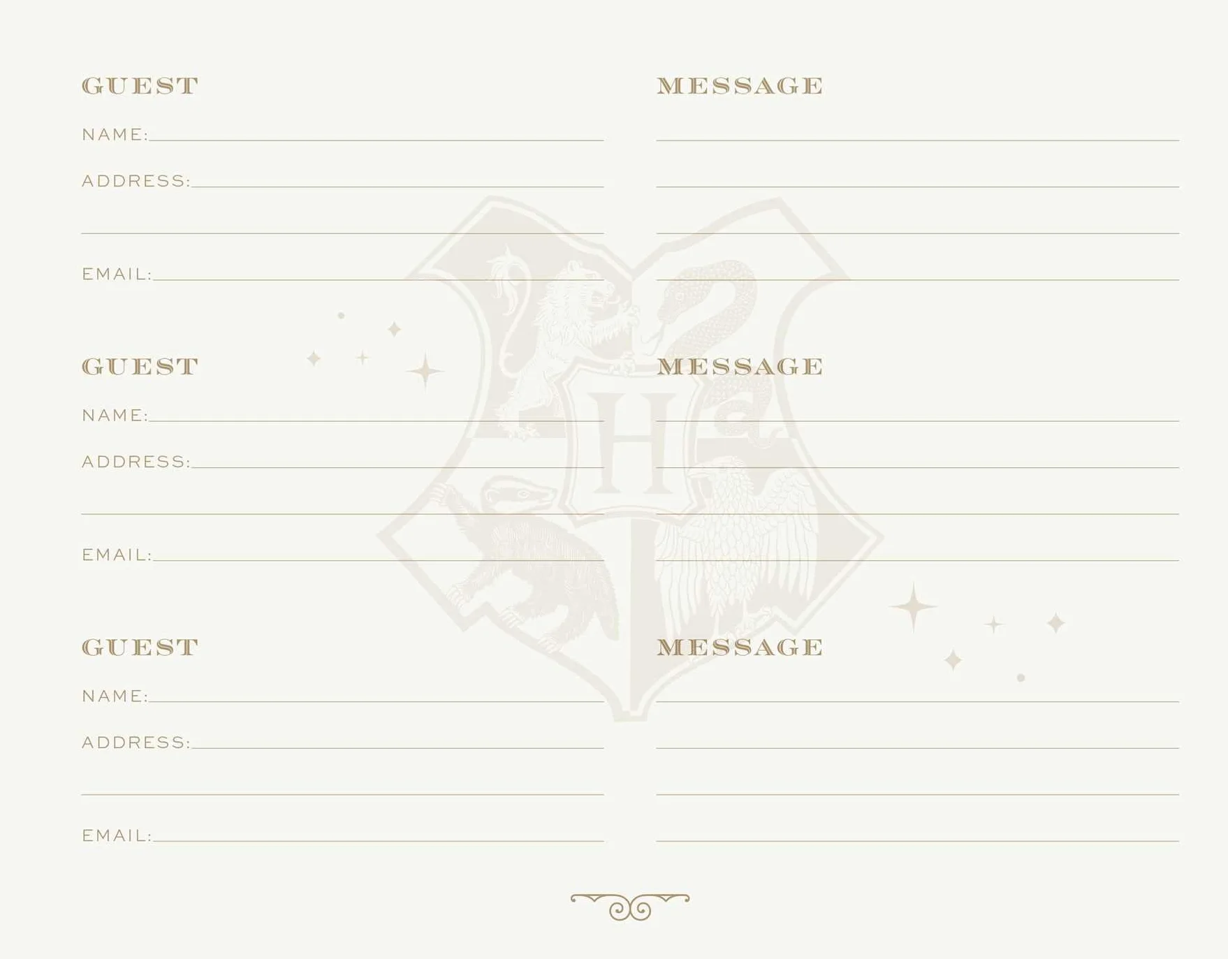 Harry Potter: Always Wedding Guest Book