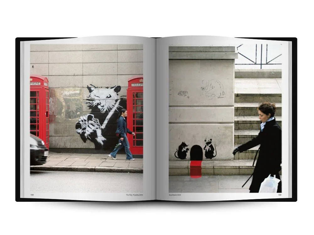 Banksy. Wall and piece: 21 x 26 cm