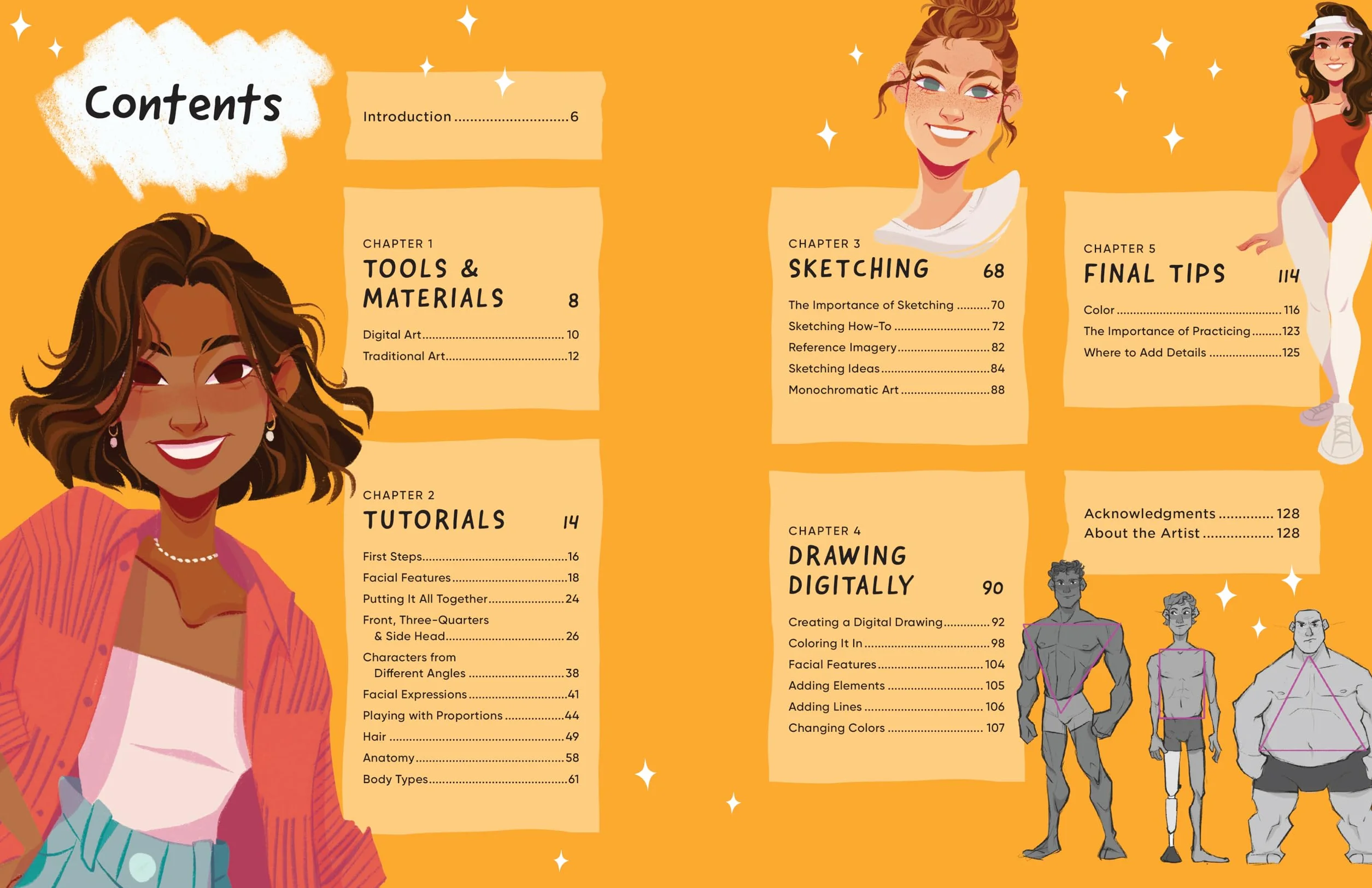Dynamic Character Design: Draw faces and figures with pencil, markers, digital tools, and more