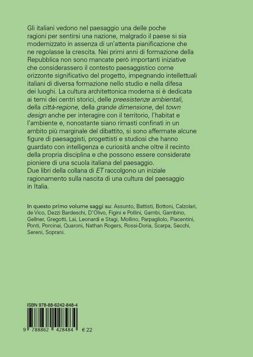 Habitat, territorio, ecologia. La nascita di una cultura del paesaggio in Italia tra difesa e progetto (Vol. 1)