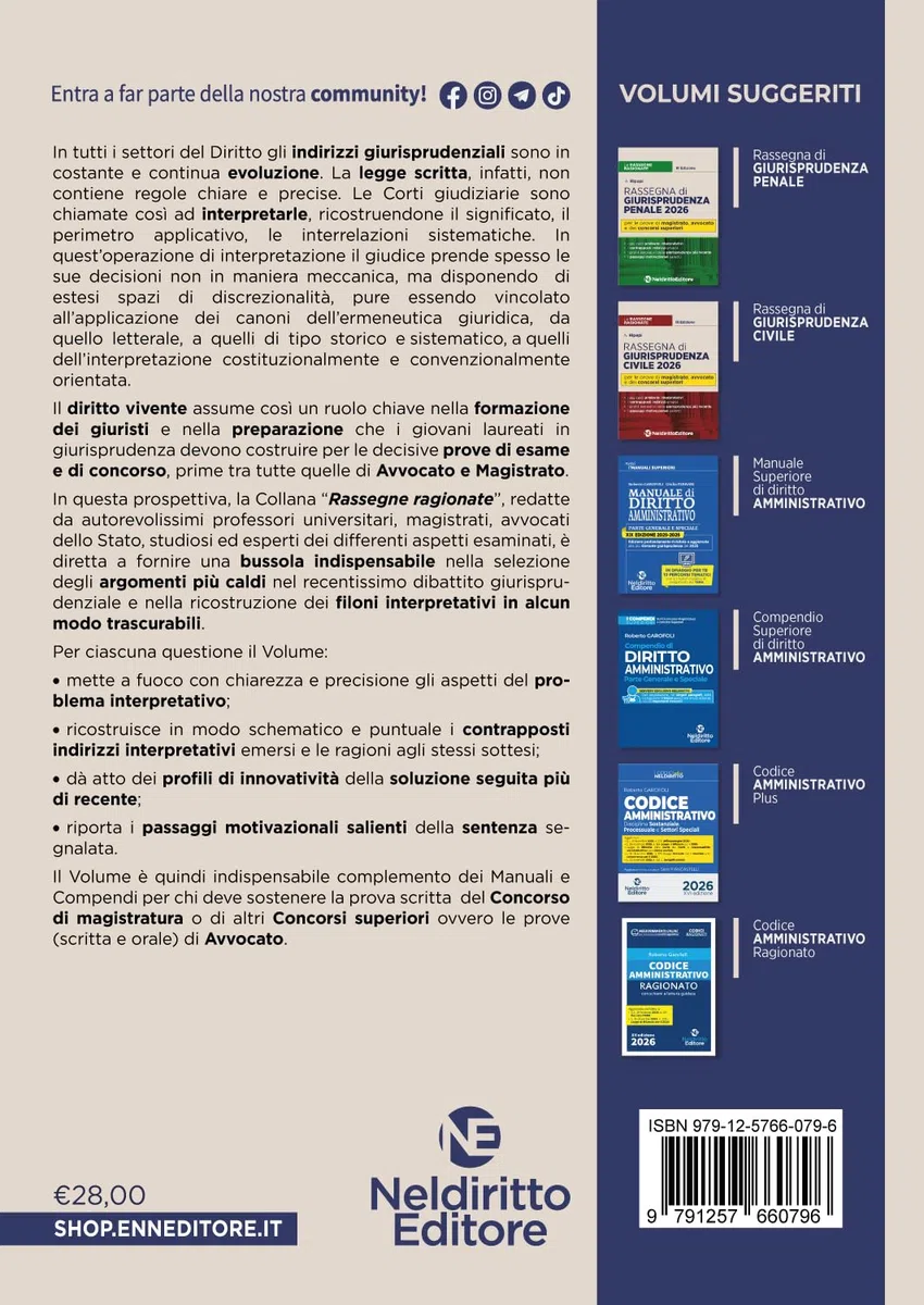 Rassegna ragionata di giurisprudenza amministrativa 2026 per il concorso in magistratura, l'esame di avvocato e i concorsi superiori