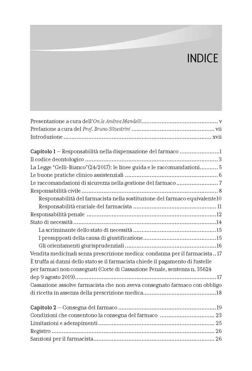 La prescrizione del farmacista. Prontuario per l’erogazione dei farmaci in regime di urgenza ai sensi del DM 31/03/2008