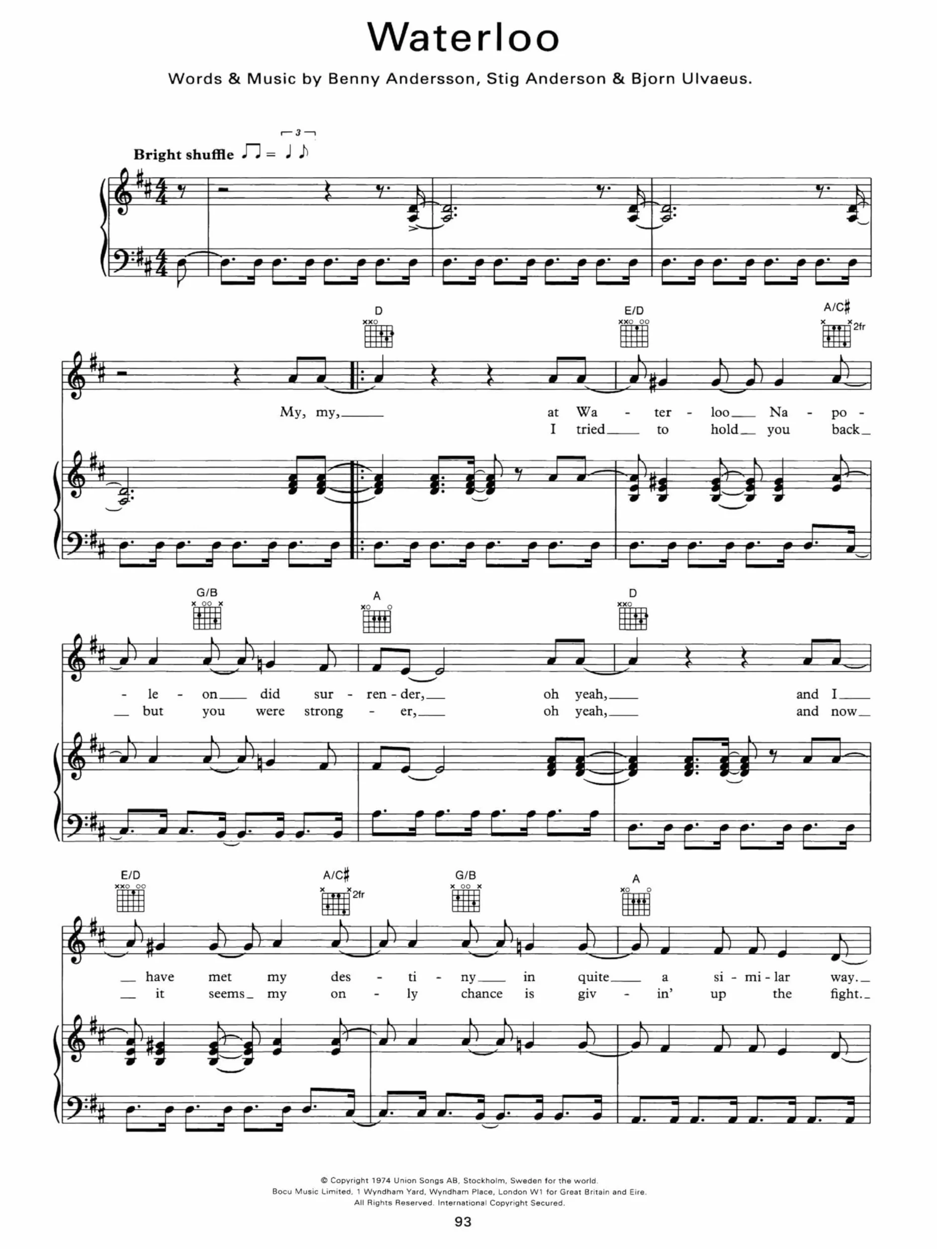 ABBA Gold Greatest Hits PVG: Songbuch für Klavier, Gesang und Gitarre [Lingua inglese]