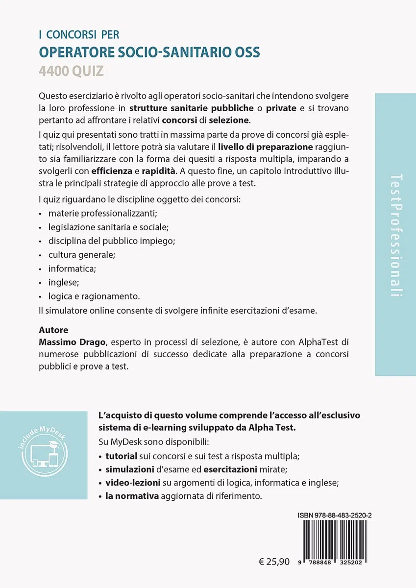 I concorsi per operatore socio-sanitario OSS. 4400 quiz