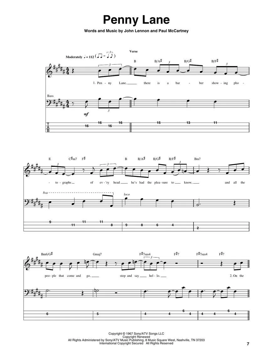 The Beatles/1967-1970: Bass Recorded Versions