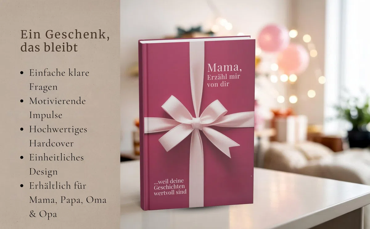 Mama, erzähl mir von dir – Das Mama Geschenk Buch: Das Ausfüllbuch für Mamas zu Muttertag, Geburtstag, Weihnachten oder einfach so – mit Platz für Erinnerungen, Fotos und Bonusteil für gemeinsame Zeit