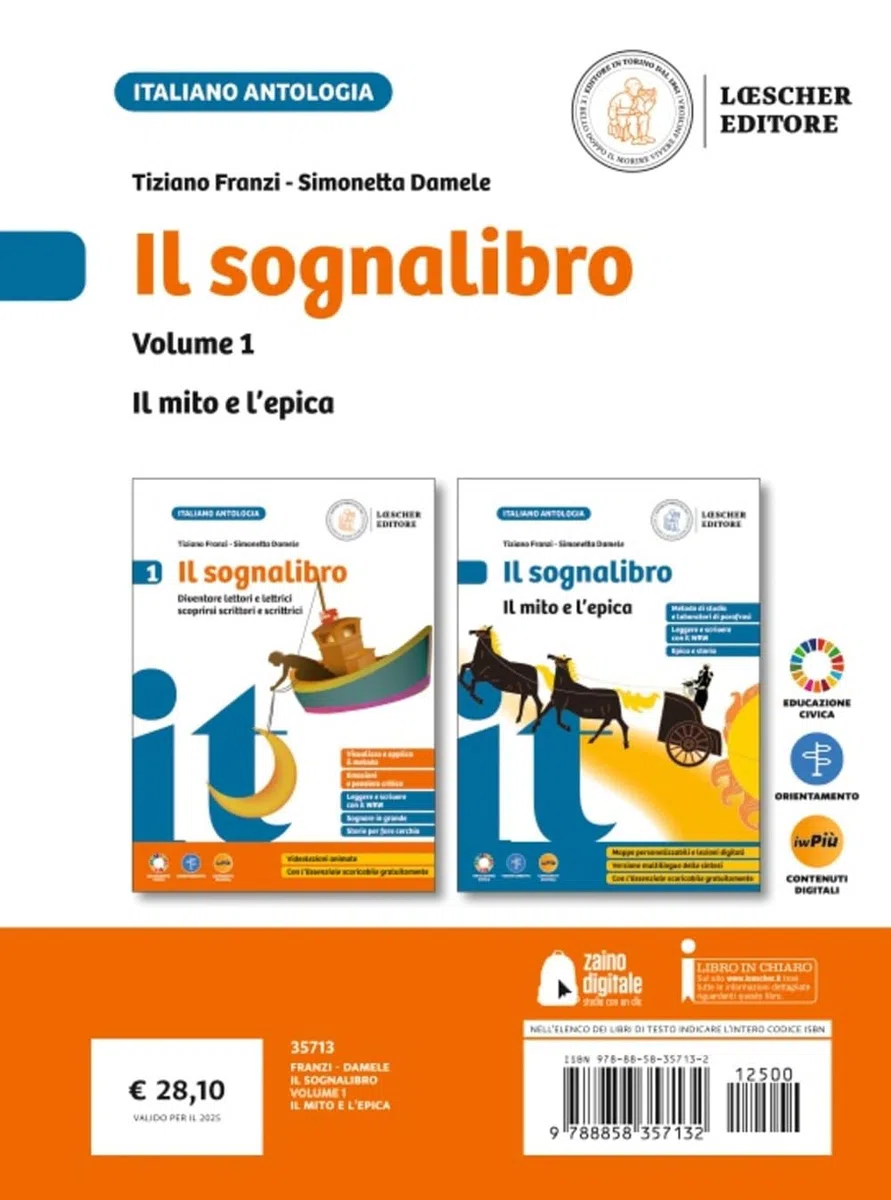 Il sognalibro. Diventare lettori e lettrici scoprirsi scrittori e scrittrici. L'essenziale. Con Il mito e epica. Per la Scuola media. Con e-book. Con espansione online (Vol. 1)