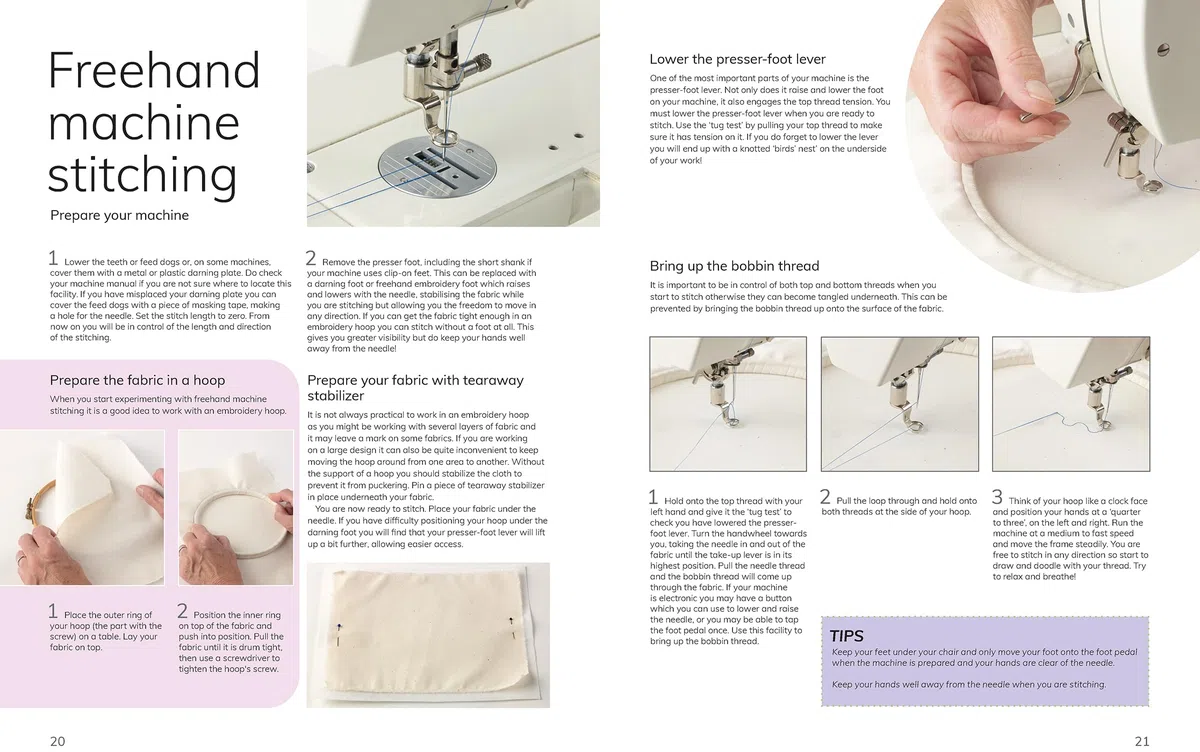 Layer, Paint and Stitch : Create textile art with machine and hand stitching