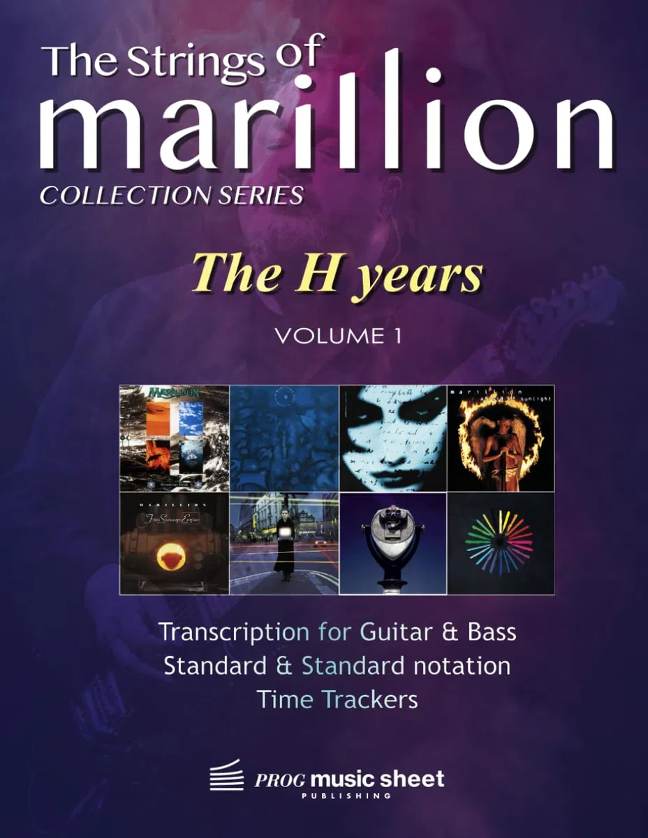 Marillion - THE H YEARS - Volume 1: High quality transcription music sheet with Tablature - For Guitar & Bass