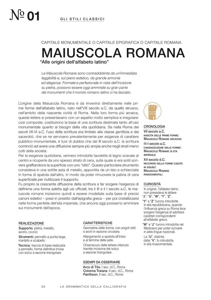 La grammatica della calligrafia