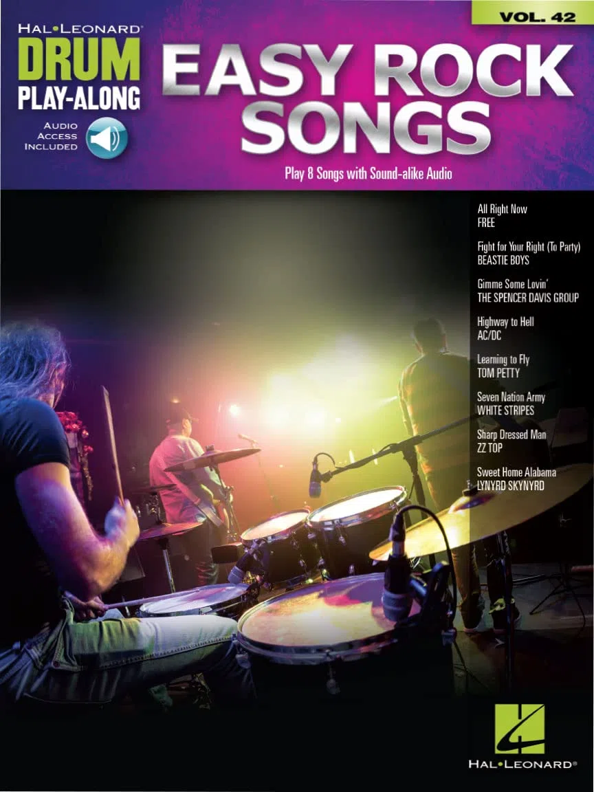 Easy Rock Songs Drum Play-Along Volume 42: With Downloadable Audio