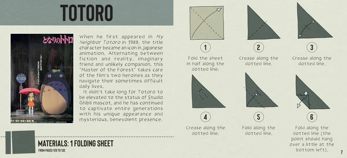 Studio Ghibli Origami: Create Totoro, Ponyo, Jiji, Calcifer, Turnip Head, No-face, and More!