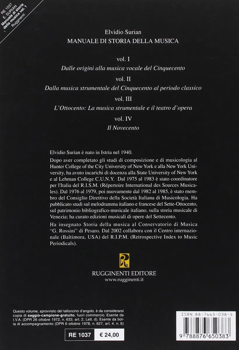 Manuale di storia della musica. Dalle origini alla musica vocale del Cinquecento (Vol. 1)
