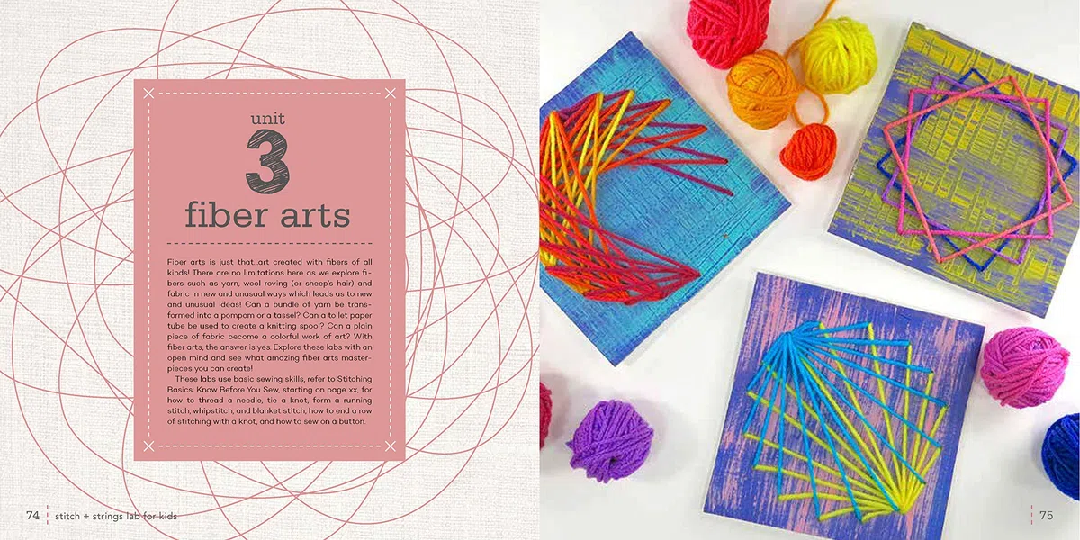 Stitch and String Lab for Kids: 40+ Creative Projects to Sew, Embroider, Weave, Wrap, and Tie (21)