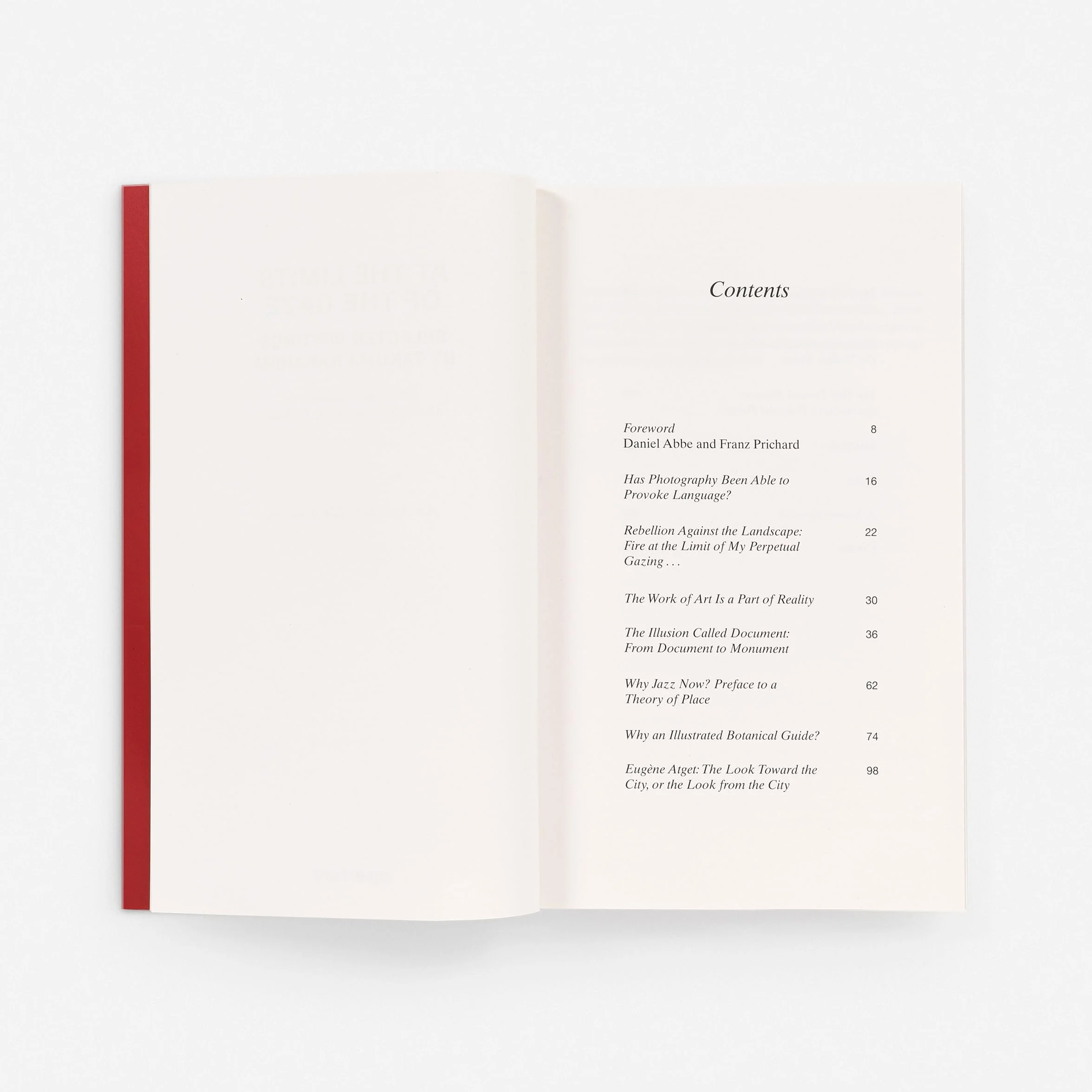 At the Limits of the Gaze: Selected Writings