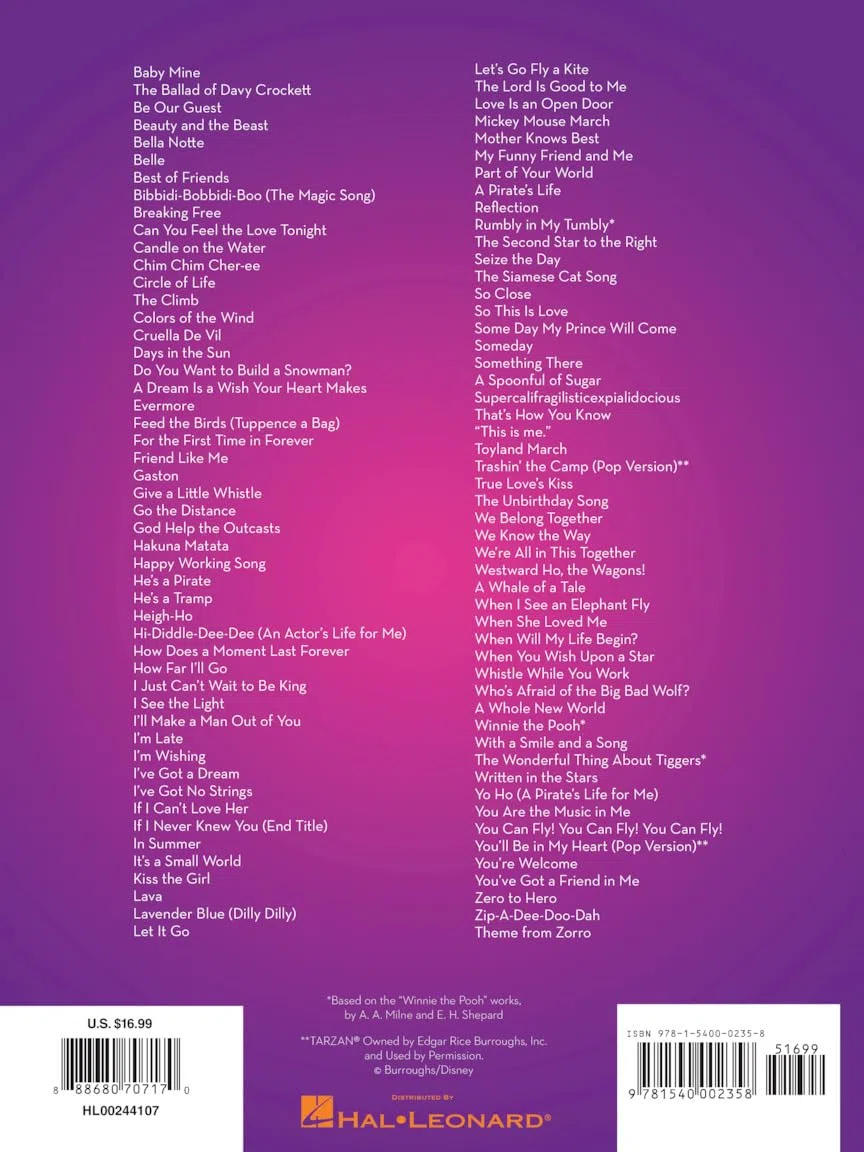 101 Disney Songs. Sassofono Contralto | Raccolta di 101 Canzoni Disney per Alto Sax | Libro di Spartiti Facili da Film e TV per Studio Esecuzione Repertorio e Tempo Libero per Fan Disney