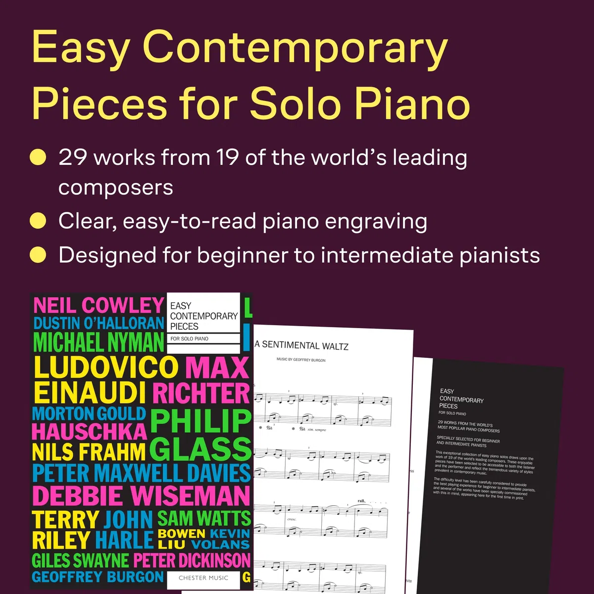Easy Contemporary Pieces: For Solo Piano [Lingua inglese]