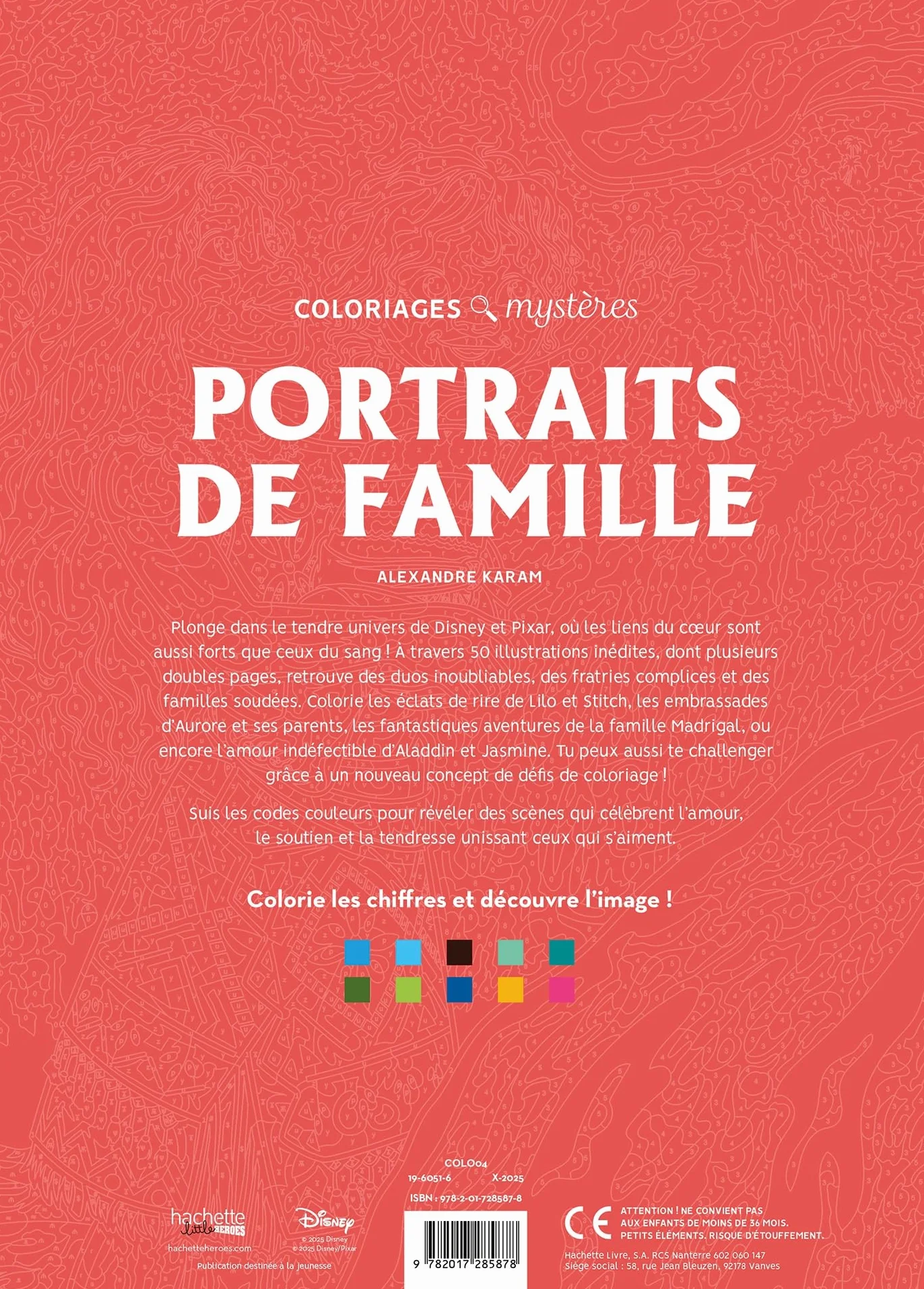 Portraits famille: Colorie les chiffres et découvre l'image