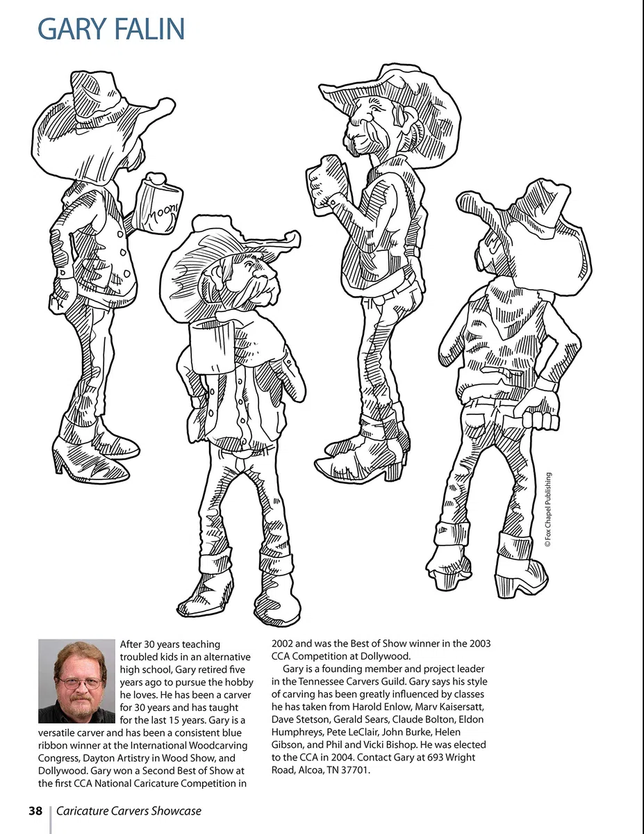 Caricature Carvers Showcase: 50 of the Best Designs and Patterns from the Caricature Carvers of America (Fox Chapel Publishing) 30 Featured CCA Members & Their Work