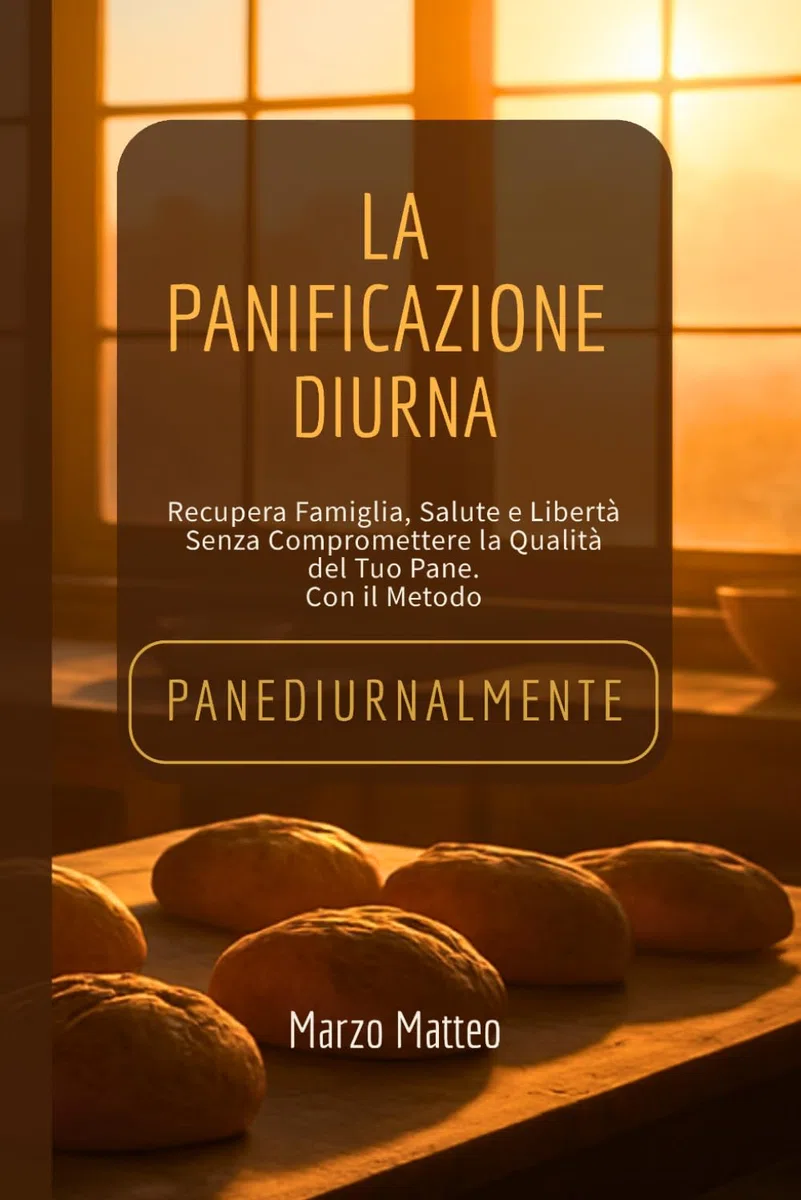 PANEDIURNALMENTE, La Panificazione Diurna: Come Liberarti dalla Notte, Recuperare la Salute e Raddoppiare i Margini Senza Sacrificare la Qualità del Tuo Pane.