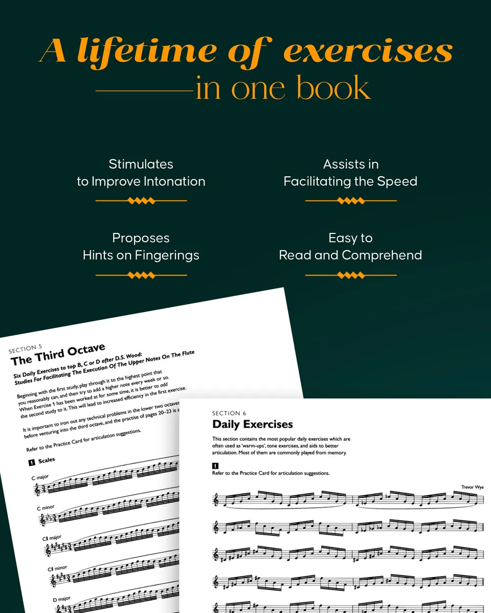 Complete Daily Exercises for the Flute: Essential Practice Material for All Intermediate to Advanced Flautists [Lingua inglese]