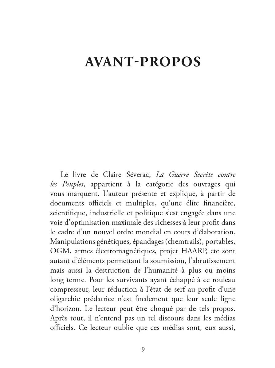 La guerre secrete contre les peuples