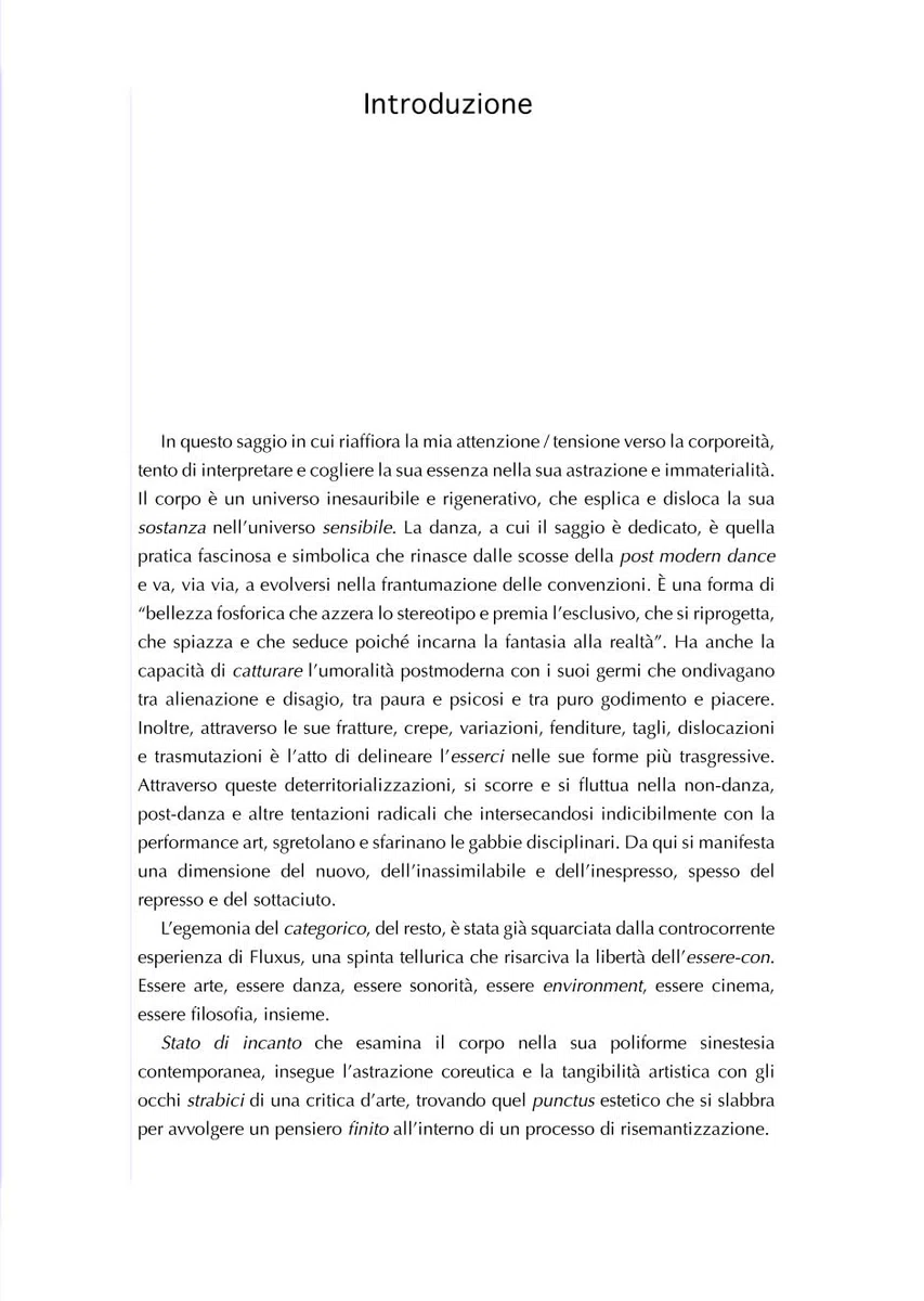 Stato di incanto. Danza, non-danza, post-danza e performance art