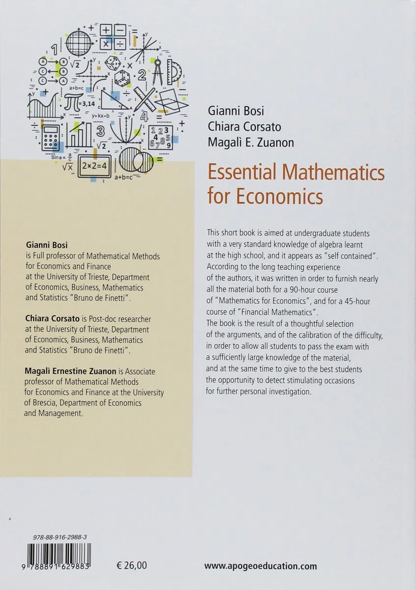 Essential mathematics for economics [Lingua inglese]