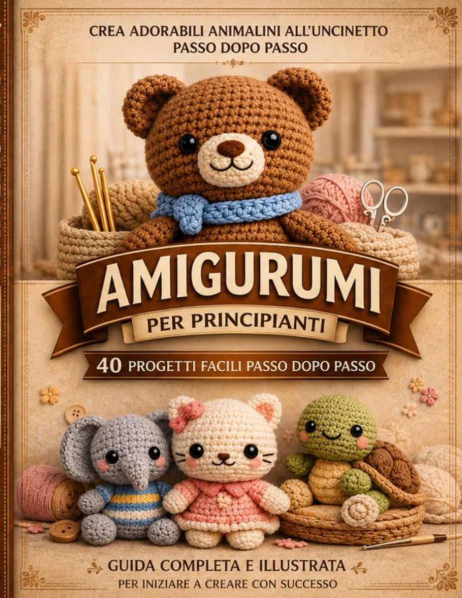 AMIGURUMI ALL'UNCINETTO per Principianti: 40 progetti progressivi per imparare con sicurezza, seguire pattern chiari e creare pupazzi curati, espressivi e ben rifiniti fin dal primo lavoro.: 1