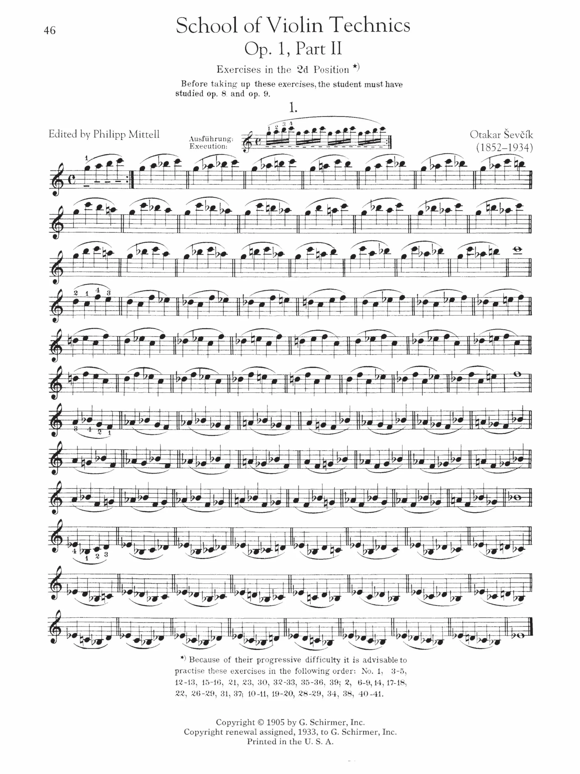 The School of Violin Technics Complete, Op. 1.: Parts I-IV, Op. 1