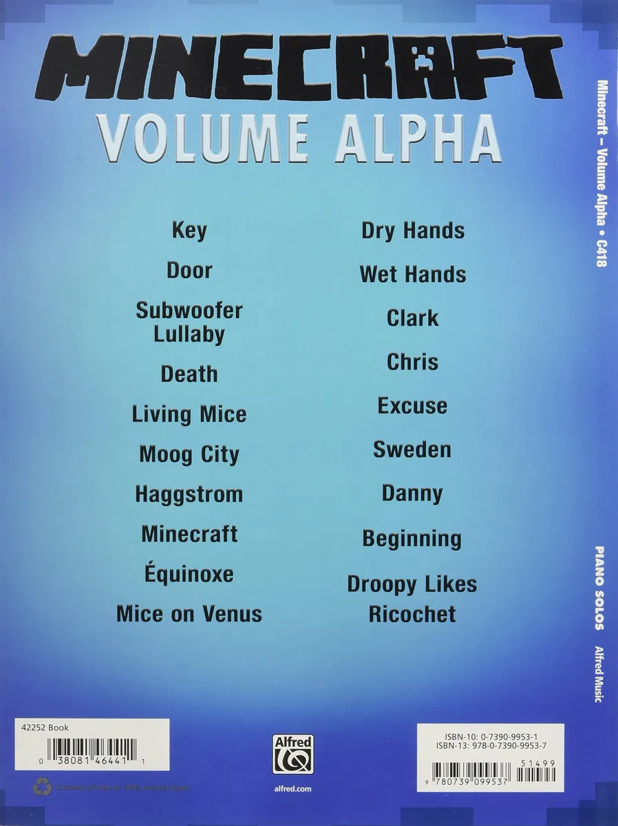 Minecraft - Volume Alpha: Sheet Music Selections from the Video Game Soundtrack: Piano Solos