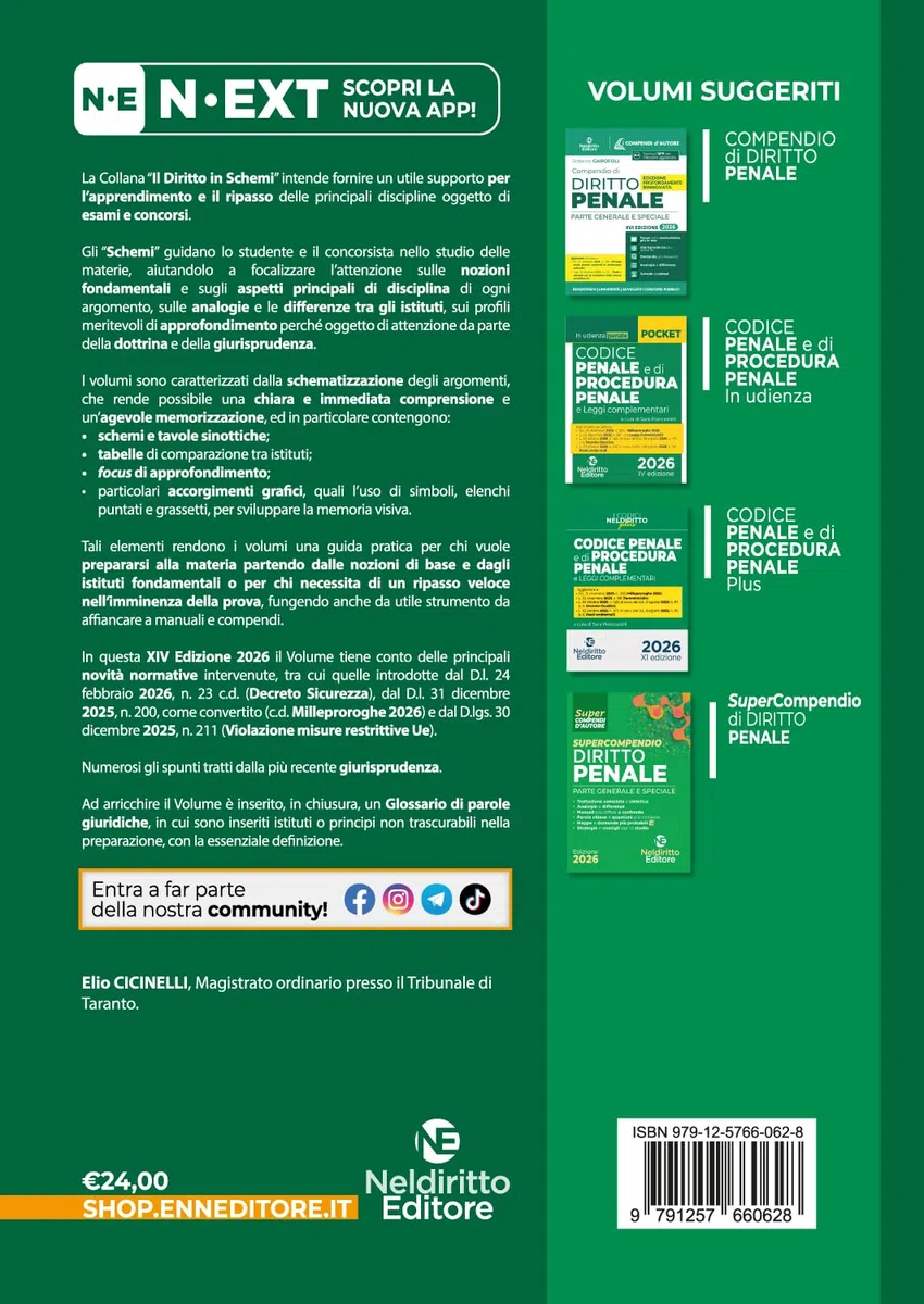 Schemi di Diritto Penale 2026. Parte generale e speciale