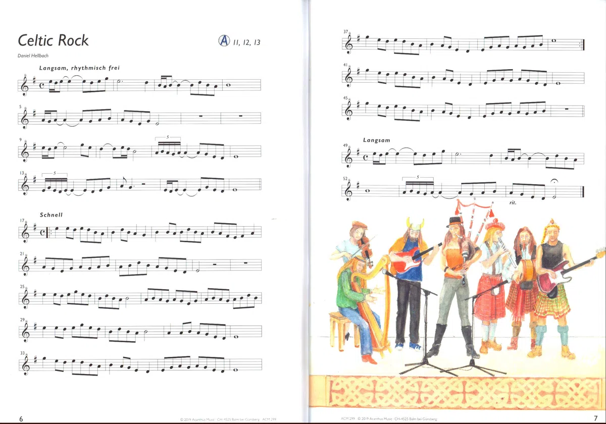 Flauto a blocco Band 4: 50 pezzi diversi di otto secoli – Corso per flauto soprano con 4 CD – ACM299 990001554774