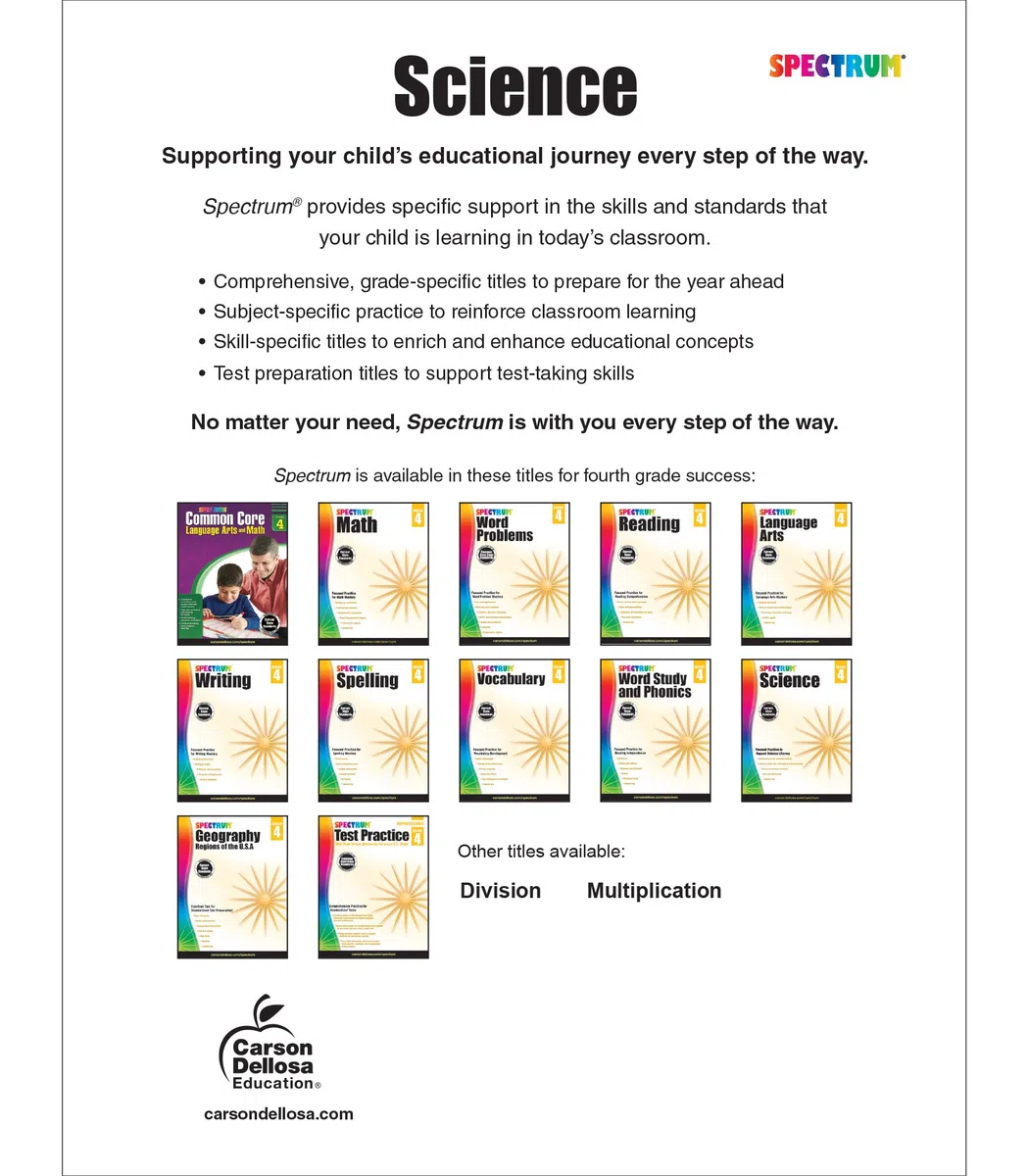 Spectrum Science, Grade 4