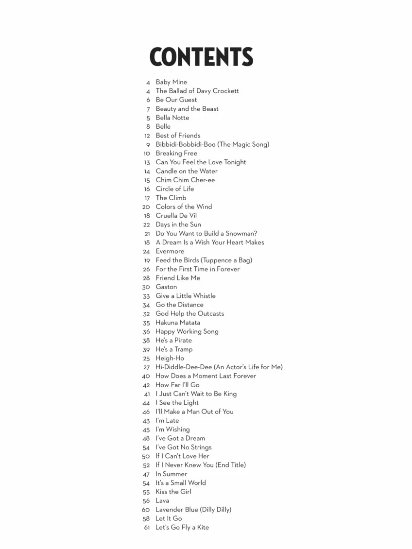 101 Disney Songs. Sassofono Contralto | Raccolta di 101 Canzoni Disney per Alto Sax | Libro di Spartiti Facili da Film e TV per Studio Esecuzione Repertorio e Tempo Libero per Fan Disney