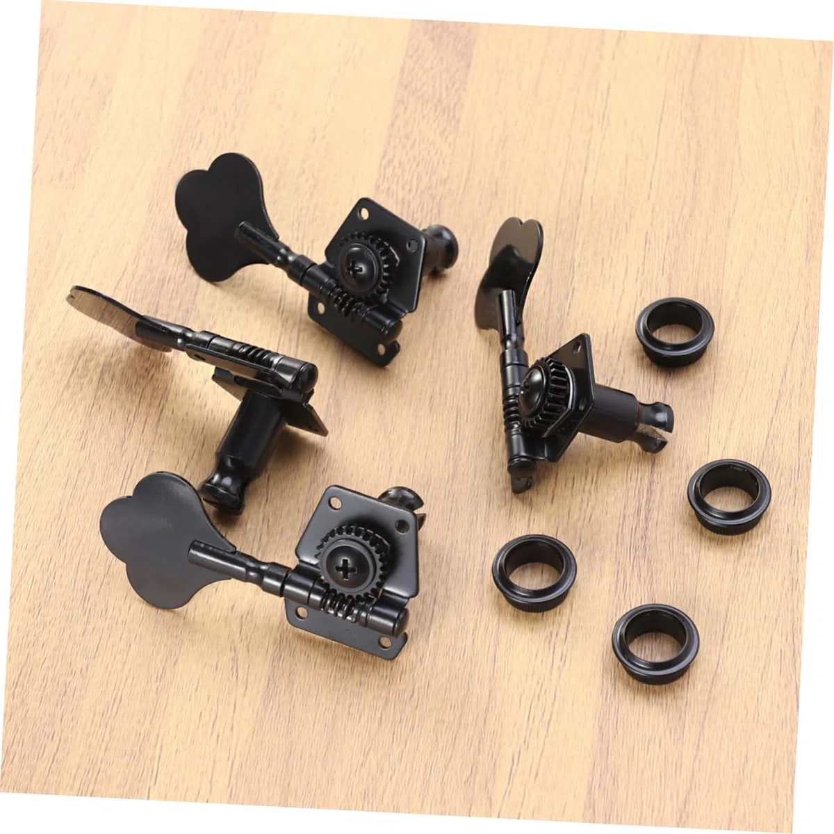 Piroli per Basso Elettrico 4 Pezzi Meccaniche Aperte Nero Accessori per Chitarra e Basso Accordatori per Strumenti Musicali