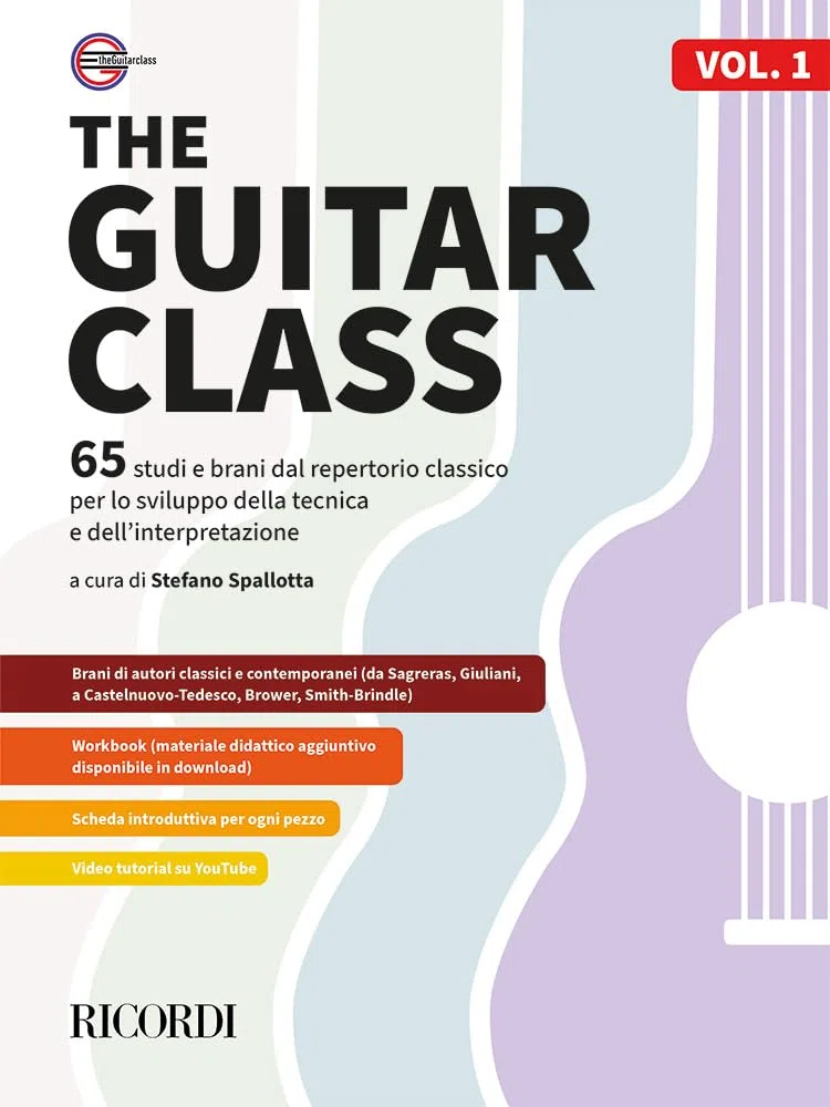 The Guitarclass vol. 1., Include Media-online | 65 studi e brani dal repertorio classico per lo sviluppo della tecnica e dell’interpretazione per chitarra, per studenti e insegnanti