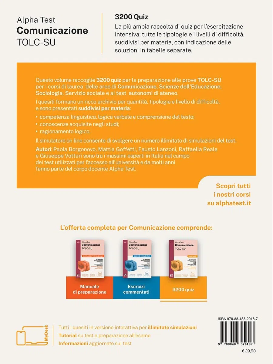 Alpha Test Comunicazione - 3200 Quiz