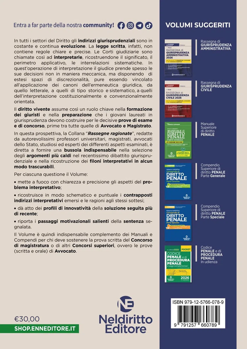 Rassegna ragionata di diritto penale 2026