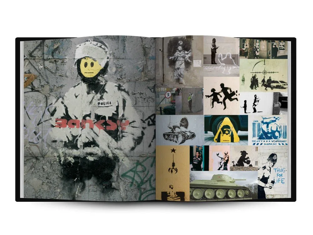 Banksy. Wall and piece: 21 x 26 cm