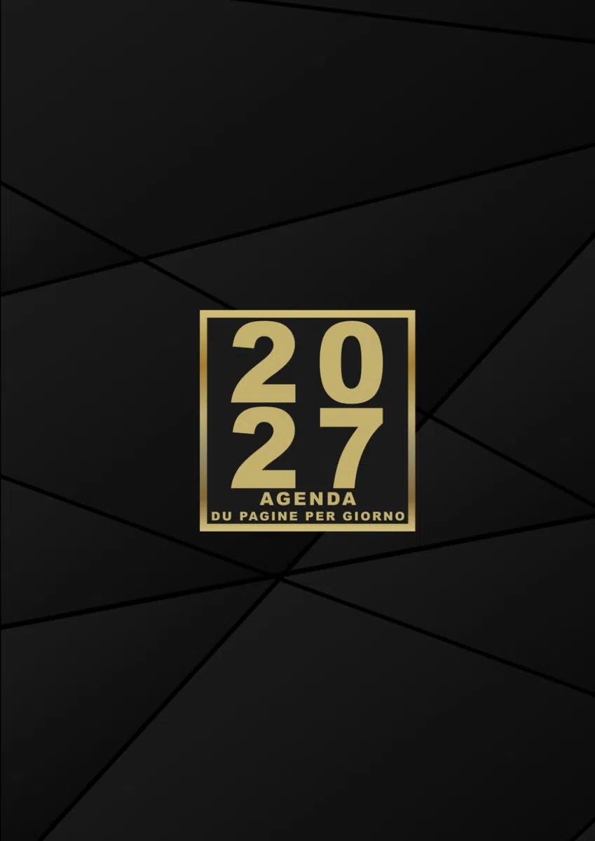 Agenda 2027 due pagine per giorno: 12 mesi italiano da gennaio a dicembre ,con orario | grande formato a4