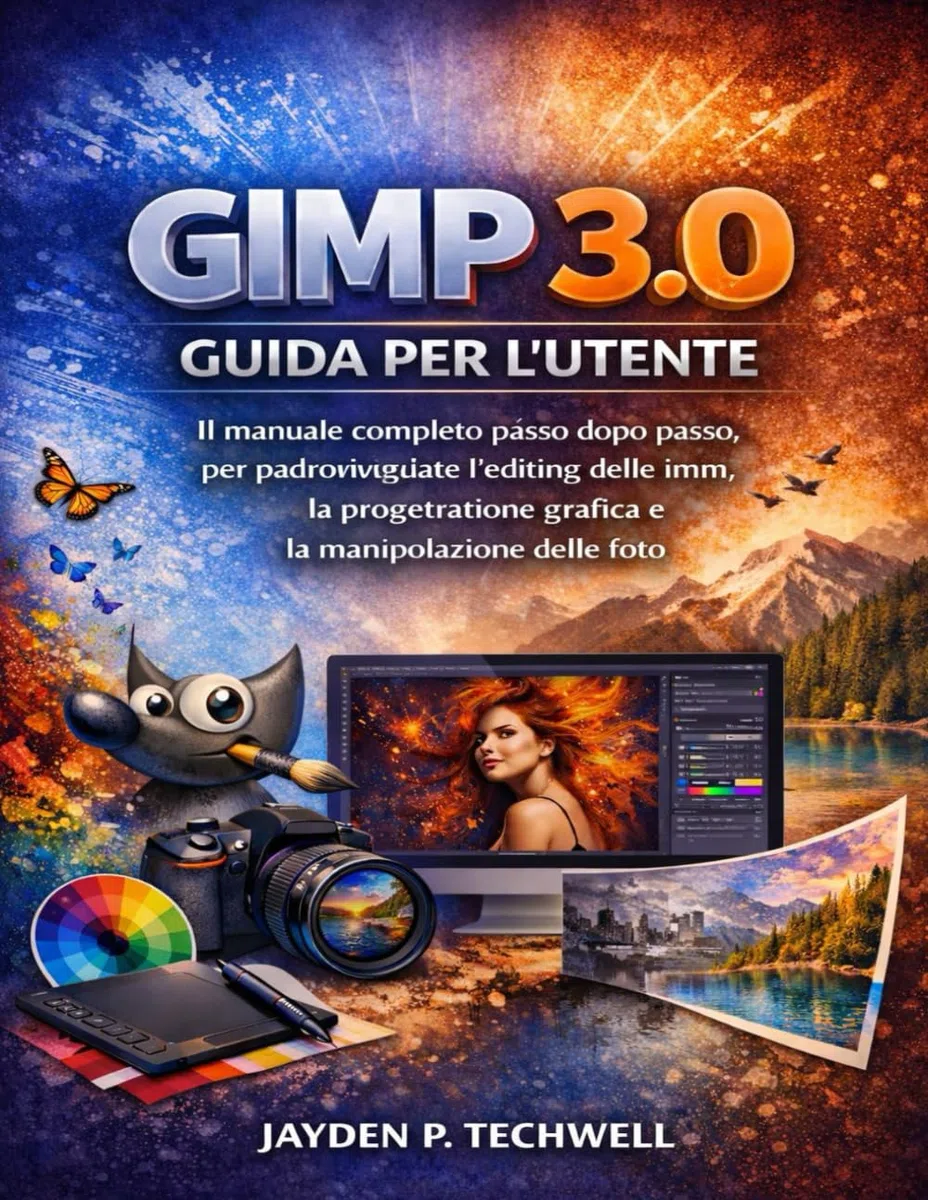 GIMP 3.0 GUIDA PER L'UTENTE: Il manuale completo passo dopo passo per padroneggiare l'editing delle immagini, la progettazione grafica e la manipolazione delle foto
