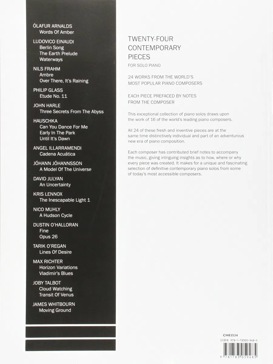 Twenty-Four Contemporary Pieces For Solo Piano [Lingua inglese]